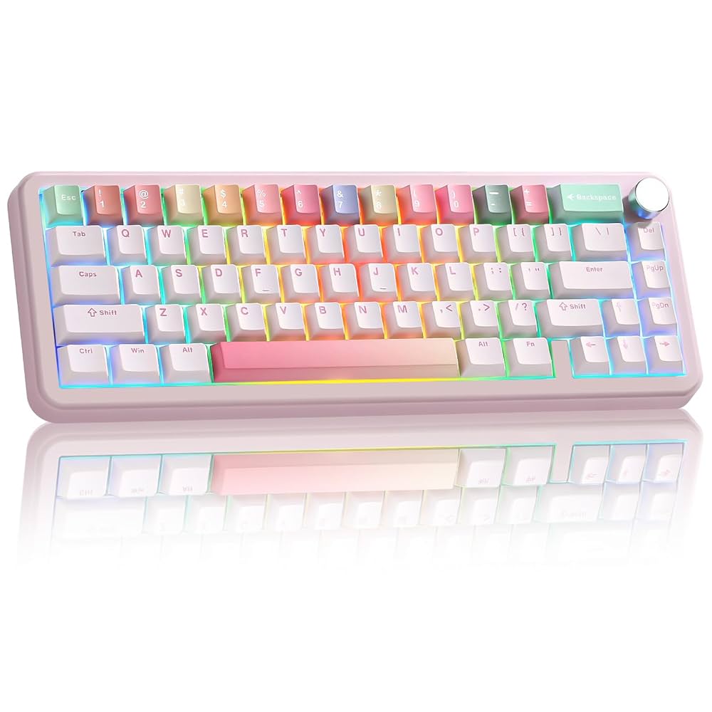 Amazon | YUNZII B68 65％ ワイヤレスメカニカルキーボード